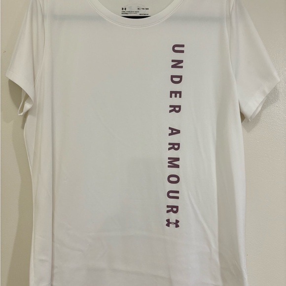 Under Armour White Performance Short Sleeve Tee - Picture 2 of 4